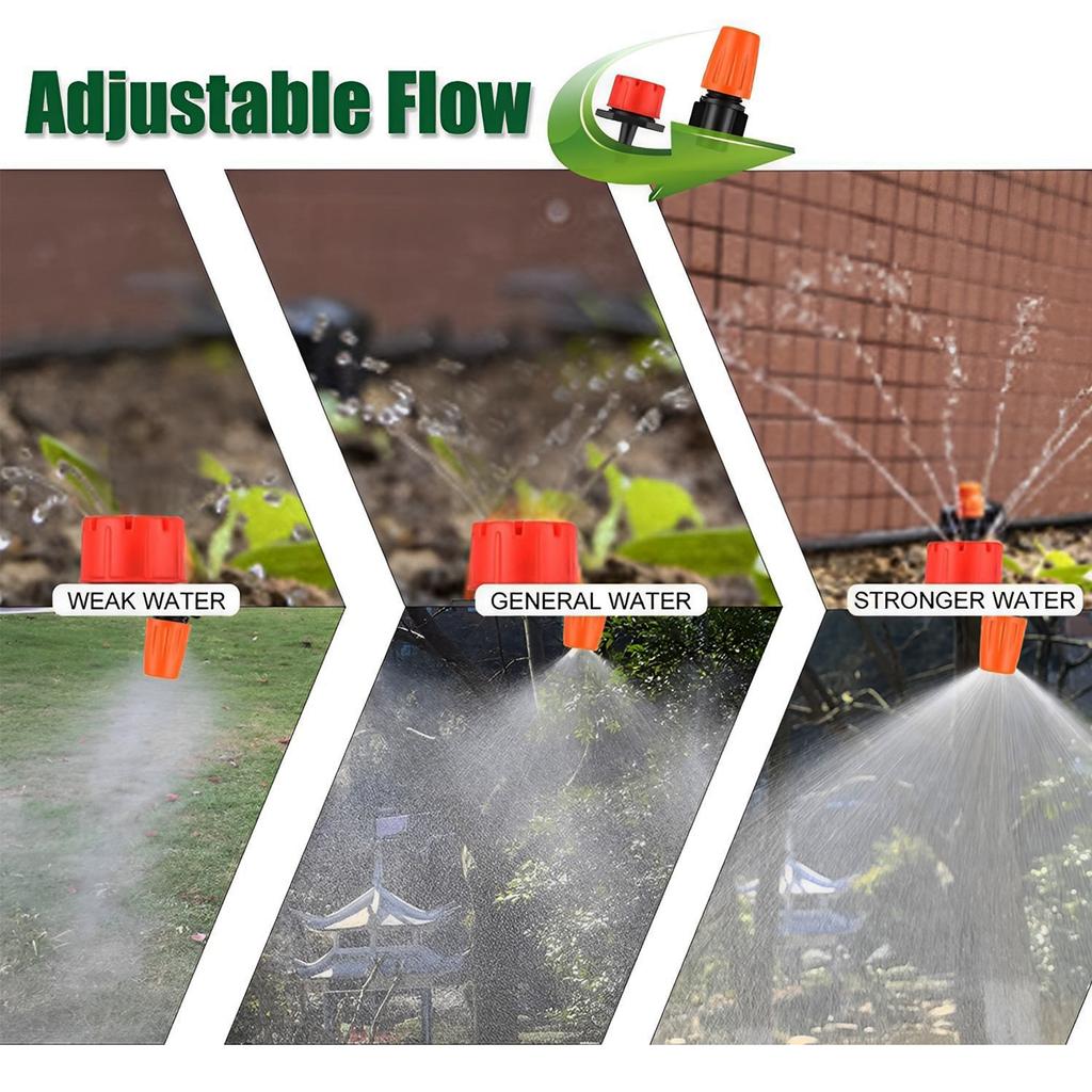 201PCS Garden Drip Irrigation Automatic Watering System Kit Adjustable 164ft Water Pipe for Garden Patio Lawn Farmland