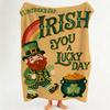 toy L Leprechaun D Doll Throw Flannel Throw Blanket Suitable for Sofa Living Room Bedroom