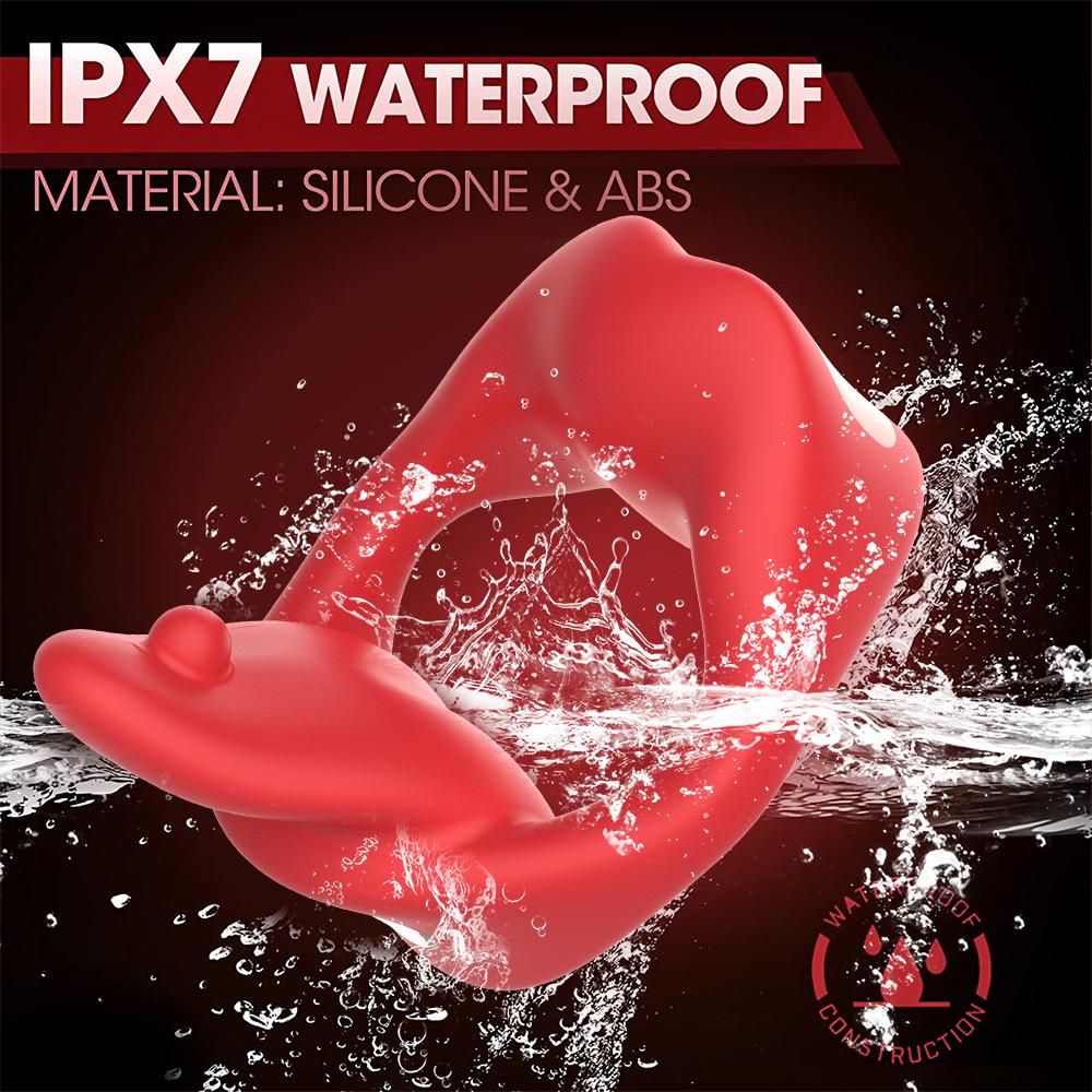 Силиконовое вибрационное кольцо для пениса, управляемое через приложение, с вибрацией языка, вибрационное кольцо для пениса с 10 вибрациями, секс-игрушки для взрослых для мужчин или пар