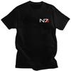 Индивидуальная футболка Mass Effect N7 для мужчин, с коротким рукавом, повседневная, 100% хлопок, футболка, подарок