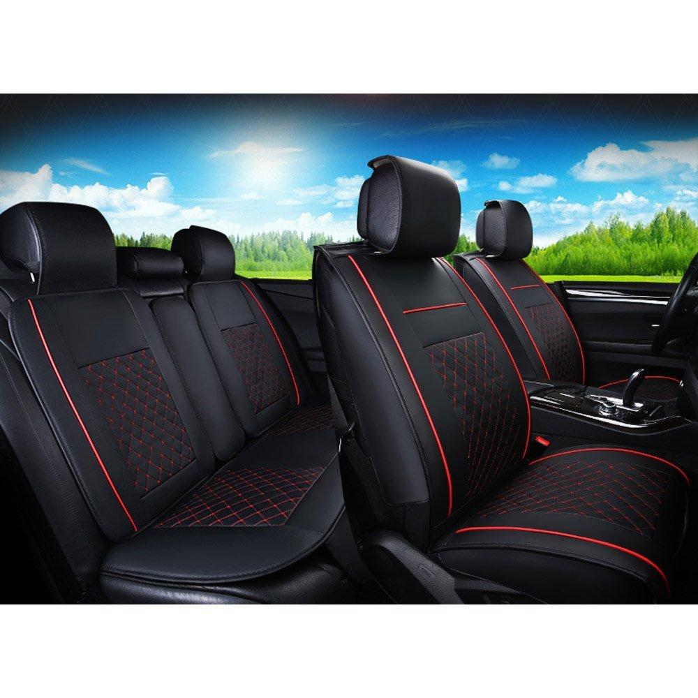 Luxury Leather Car Seat Covers Front Rear Full Set Cushion Protector Universal