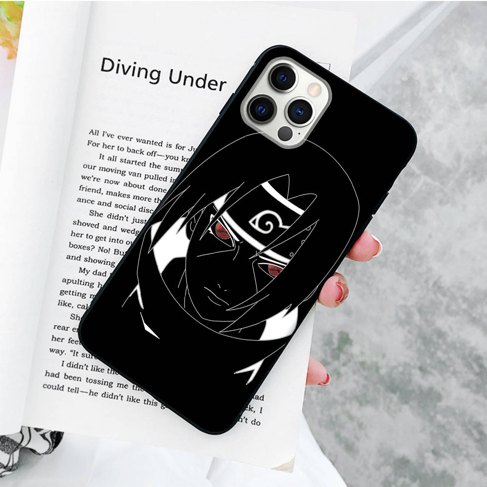 JW71 Наруто Учиха Итачи черный мягкий чехол для iPhone 16 15 Plus 14 13 Pro 8 SE XR XS Max P30 Nova 5T Y5P Y6 Y7 Y8P Y9 Realme C30 C33 C31 VIVO Y36 V27