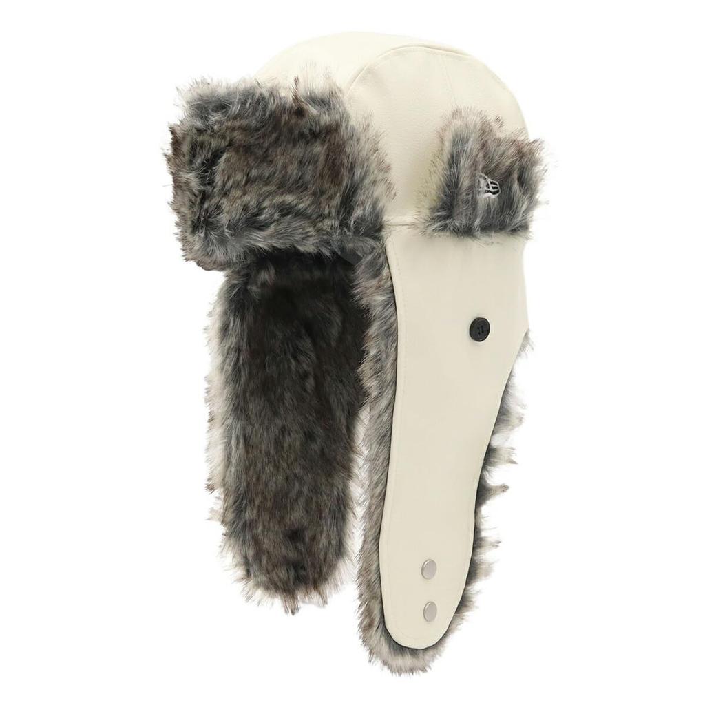 Кепка-ушанка Trapper 14129356 NER32C6572 Хром Белый XL Однотонная Эксклюзив Hat от ONSPOTZ Большой Маленький Размер Подарочный Предмет Повседневная Носка Как Носить [Новый