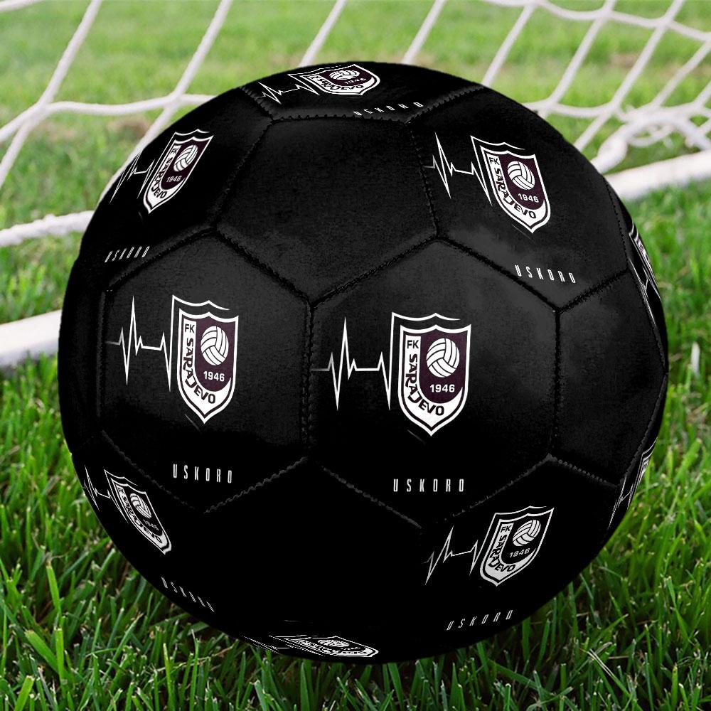 FK Sarajevo Soccer Ball Size 5 Colorful Machine Stitched PVC Competition Ready Durable High-Bounce