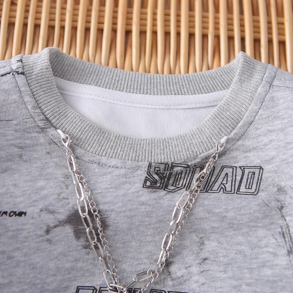 Детский повседневный комплект с длинным рукавом, удобные наряды для повседневной носки