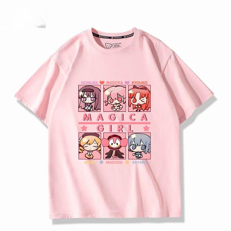 Anime Puella Magi Madoka Magica Kaname Madoka Short Sleeve T Shirt Unisex Unisex Harajuku Tops Aesthetic Graphics Tshirt Cotton Tees