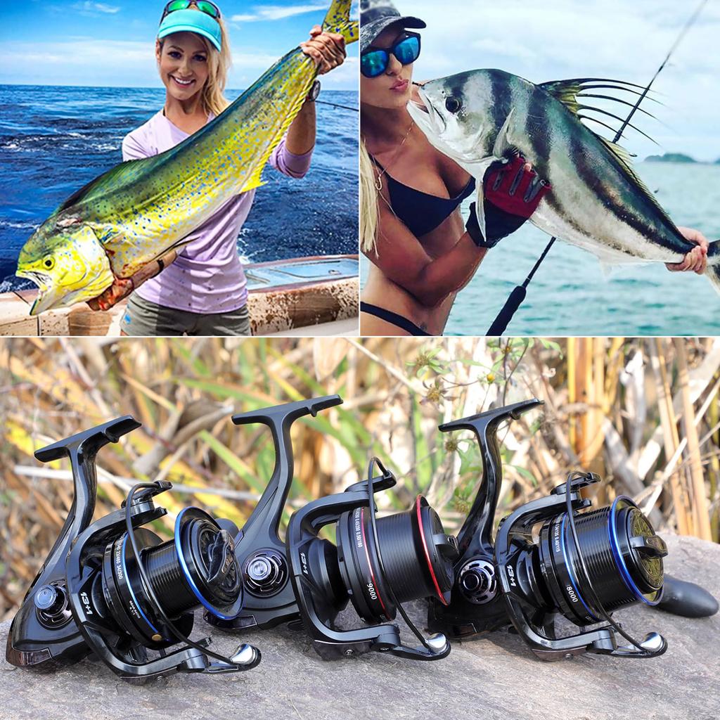 Новая рыболовная катушка 8000~10000 серии 4.1:1 Передаточное число Спиннинговая катушка Максимальная нагрузка 25 кг Карповые катушки для морской рыбалки