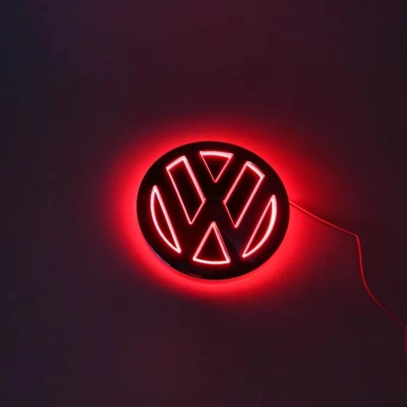 1pcs 11cm Logo Light LED Rear Badge Light Front Grille For VW POLO MAGOTAN Passat CC Bora Golf Jetta Logo Light Trunk Sticker Kl0