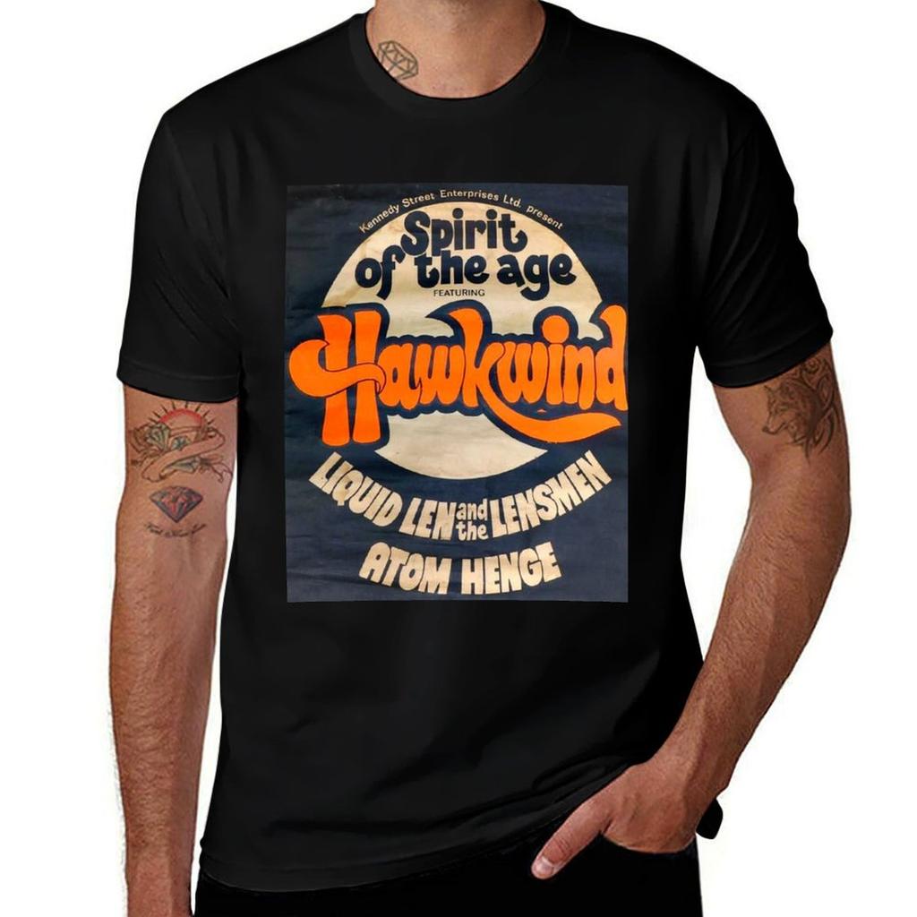 Hawkwind Live Tshirt Tshirt Casual All Match Short Sleeve Tshirt