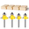 Round Professional Level Over Shank Router Bit Set Woodworking Groove Chisel Cutter Tool Tungsten Carbide 1/4inch 6mm Shank