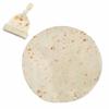 Flannel Baby Swaddle Blanket Round Taco Tortilla Wrap With Hat Photo Prop