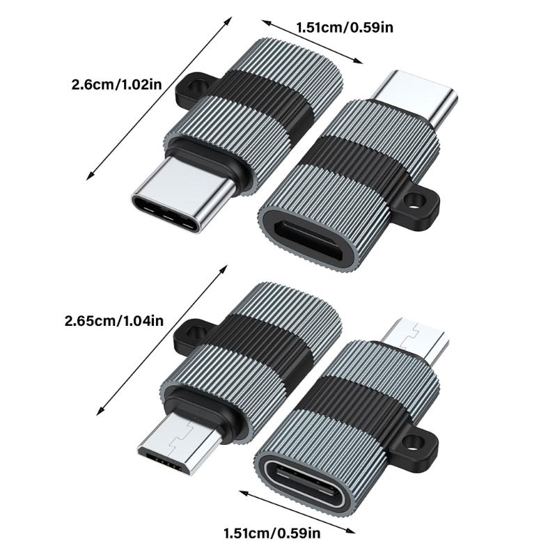 Короткие адаптеры USB C к USB Адаптеры USB Type C (мама) к MicroUSB (папа) Разъемы Адаптеры для зарядки для телефонов, ноутбуков