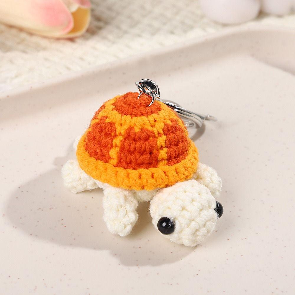 Mini Little Turtle Crochet Keychain Wool Knitting Turtle Doll Pendant Keychain Men