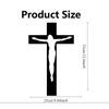 Christian Cross Faith Metal Wall Art Sign Farmhouse Hanging Decor Black Cutout Plaque Home Office Living Room Bedroom Decoration