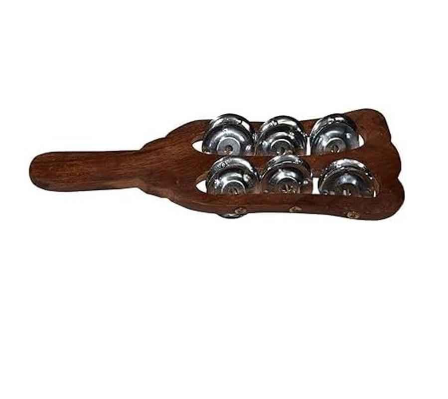 TreegoArt Wooden Kartal Manjira Indian Musical Hand Percussion Instrument Hand Cymbals - Pack Of 1 Manjira