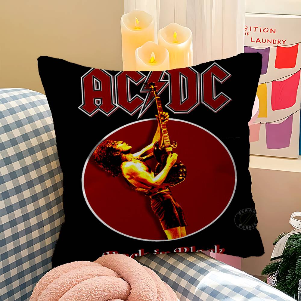 A-A-C D-C Band Cushion Cover Inches Farmhouse Decor Home Throw Pillow Covers For Couch Decorations
