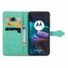 Кожаный чехол-книжка с цветочным узором для Motorola Edge 70 60 Fusion Moto G17 G57 Power G67 G77 G85 G56 5G G35 G86 G75 G54 G55 G34 G15 G06 G14 G24