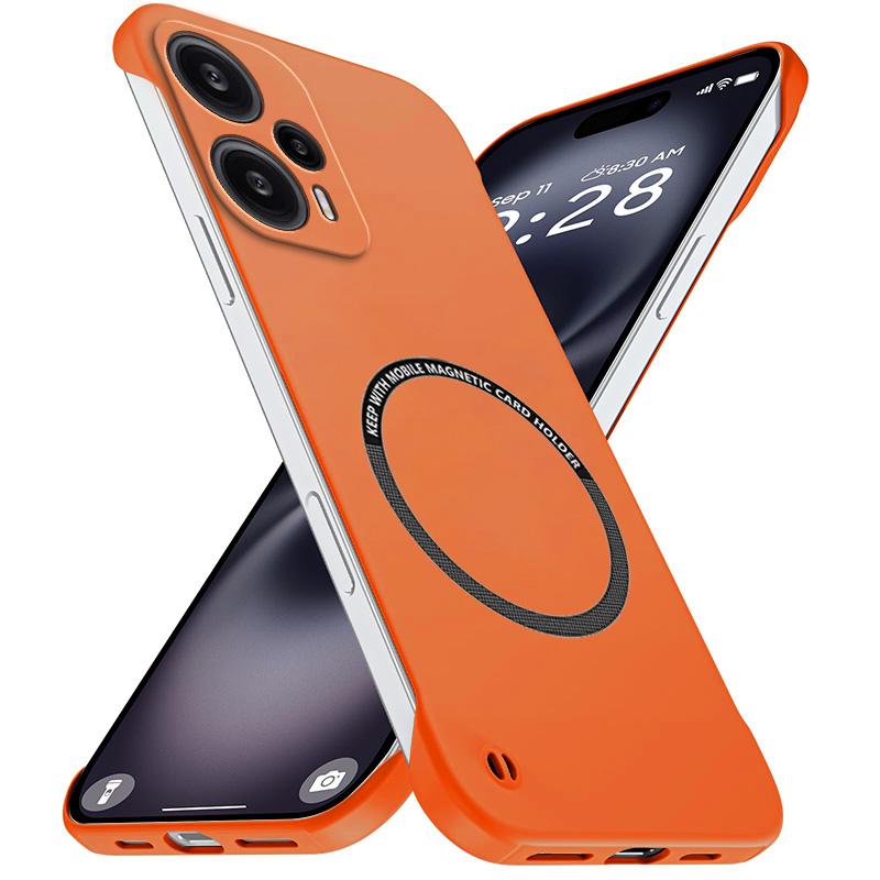 Магнитный тонкий чехол для Xiaomi POCO F5 POCOF5 Pro 5G Безрамочный чехол для телефона Матовый ударопрочный жесткий ПК-чехол с защитой от царапин Безрамочная амортизирующая броня