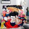 Фланелевое одеяло с принтом персонажей Dragon Ball, Высококачественное, Удобное для всех сезонов, Декор для дома, Тепло и уют, Идеально для рождественских подарков