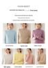 Women's 100% Pure Cashmere Soft Knit Sweater, Half-High Neck, Loose, Skin-Friendly, Slimming Base Layer