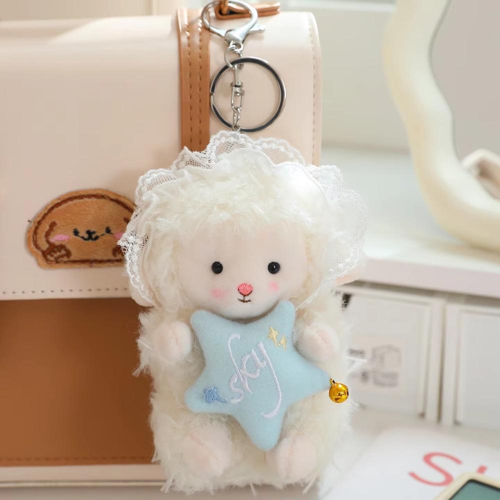 Soft Little Lamb Dolls Pendant Cute Fluffy Sheep Keyring Lovely Lamb Plush Keychain Gifts