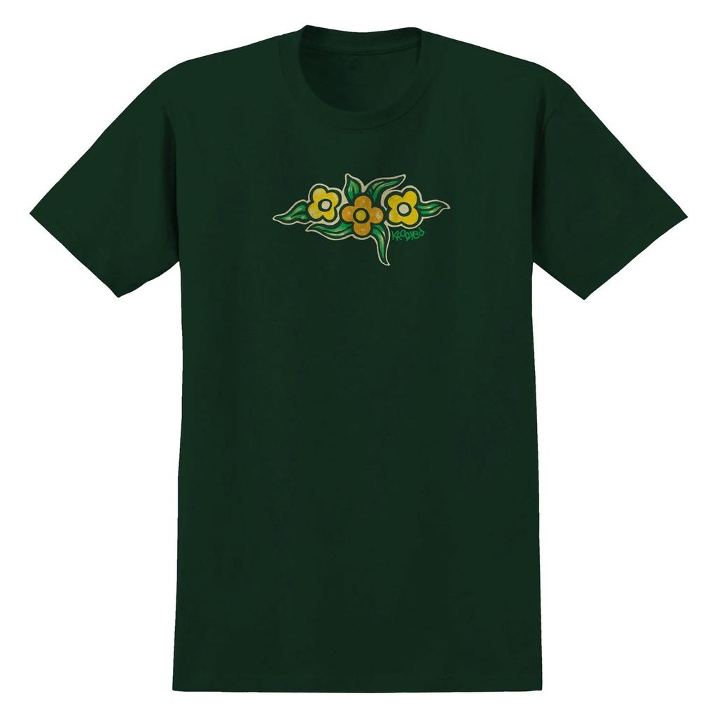 Krooked Skateboards Shirt Flowers Forest
