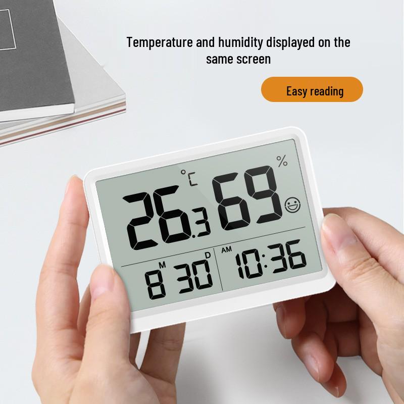 Ультратонкие настенные магнитные часы с термометром и гигрометром