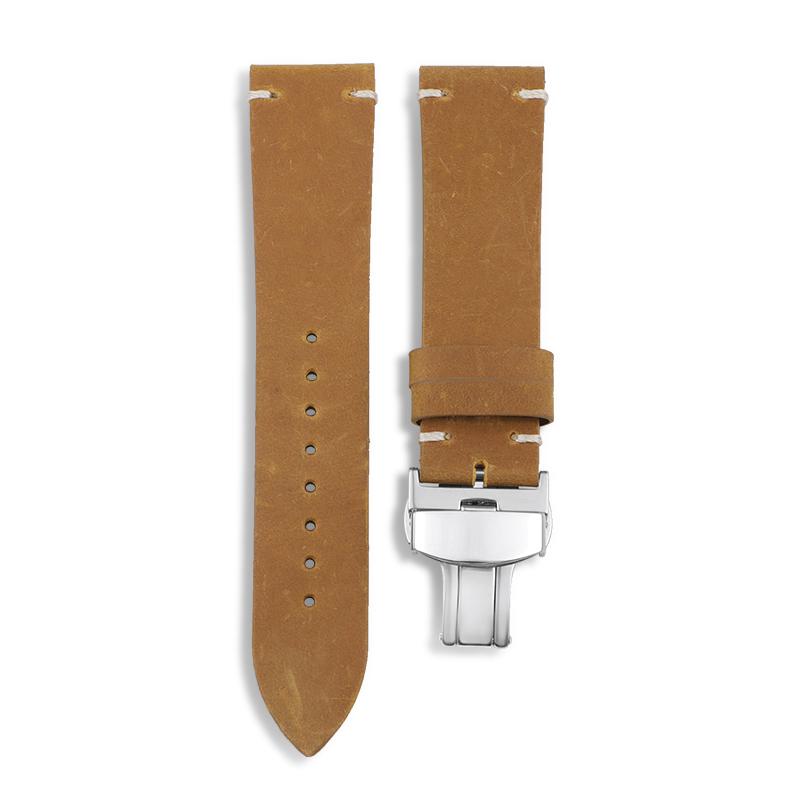 Винтажный ремешок из воловьей кожи, ремешки для часов с масляной восковой пропиткой, мужской сменный браслет 18 мм 20 мм 22 мм 24 мм, ремешок для часов, аксессуары для часов
