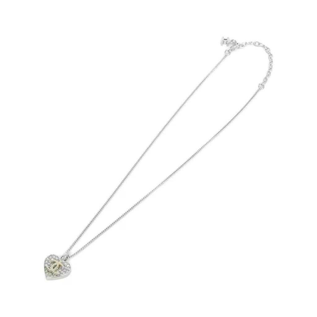 Chanel Heart Design Necklace Unisex necklace Silver Yellow ABH090B23473U7518