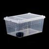 Reptile Feeding Box Breeding Transparent Terrarium Habitat with Feeder Bowl for Snake Cricket