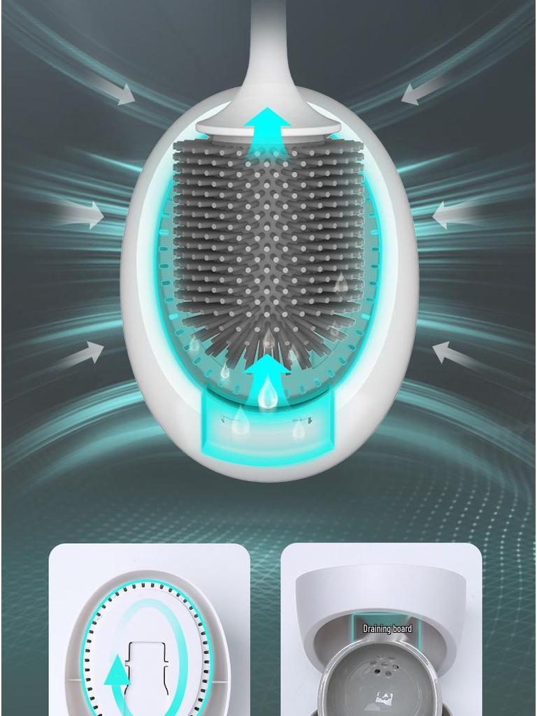 Силиконовый набор туалетной щетки с настенной стойкой для хранения для полной уборки ванной комнаты