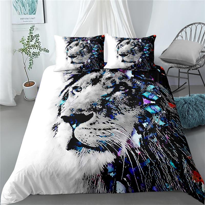 Painting Animals 3d Duvet Cover Set Single Twin Double Queen King Cal King Size Bed Linen Set