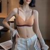 Нижнее белье с треугольными чашками, женское для маленькой груди, собирающее, тонкие модели, второй подбородок, без косточек, удобный и бесшовный чехол на бюстгальтер