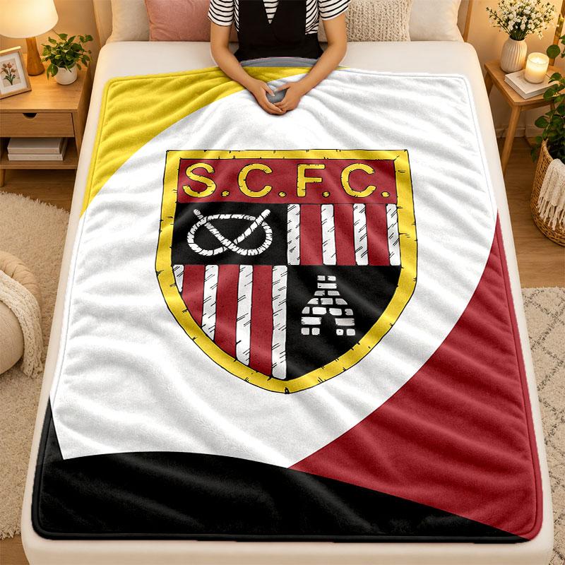 Flannel BlanketStoke City Football Warm Soft Throw Blanket for Indoor Sofa Bed Living Room Use
