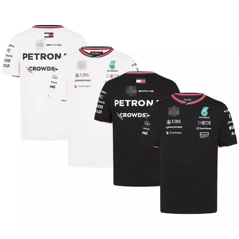 Стильная футболка 2024 F1 -benz Team с коротким рукавом и удобным свободным кроем