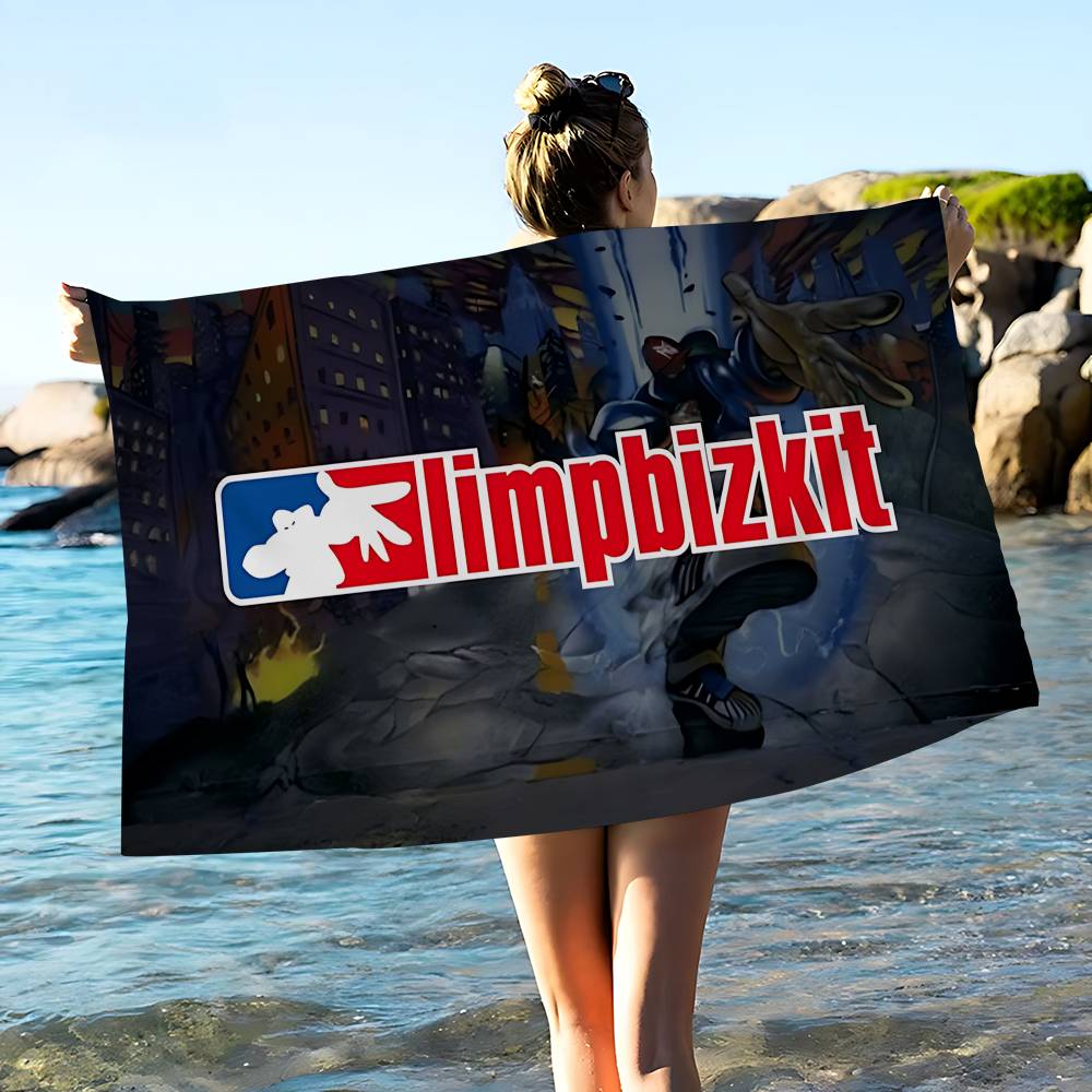 Классическое полотенце для пляжа и плавания L-Limp B-Bizkit Аниме Мягкое Впитывающее Мочалка Детские Подарки для Детей Путешествия Кемпинг Спортзал