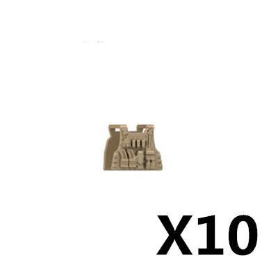 10 ШТ./ПАРТИЯ MOC Военные Строительные Блоки Фигурки Солдат Жилет Шлем Ремень Маска Наушники Кирпичики Армейские Аксессуары Игрушки J021
