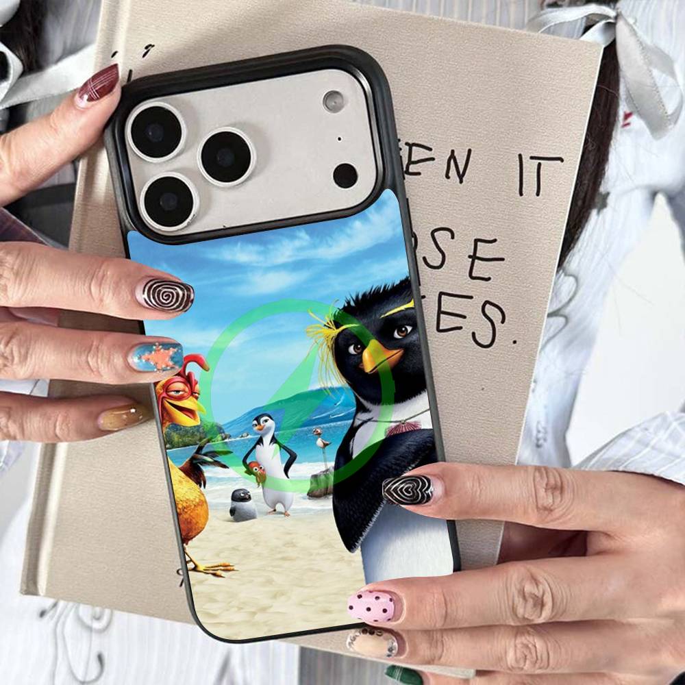 Chicken J-Joe Surf Magnetic Wireless Charge Phone Case For iPhone 14 13 12 11 15 16 17 Pro Max Magnetic Cover