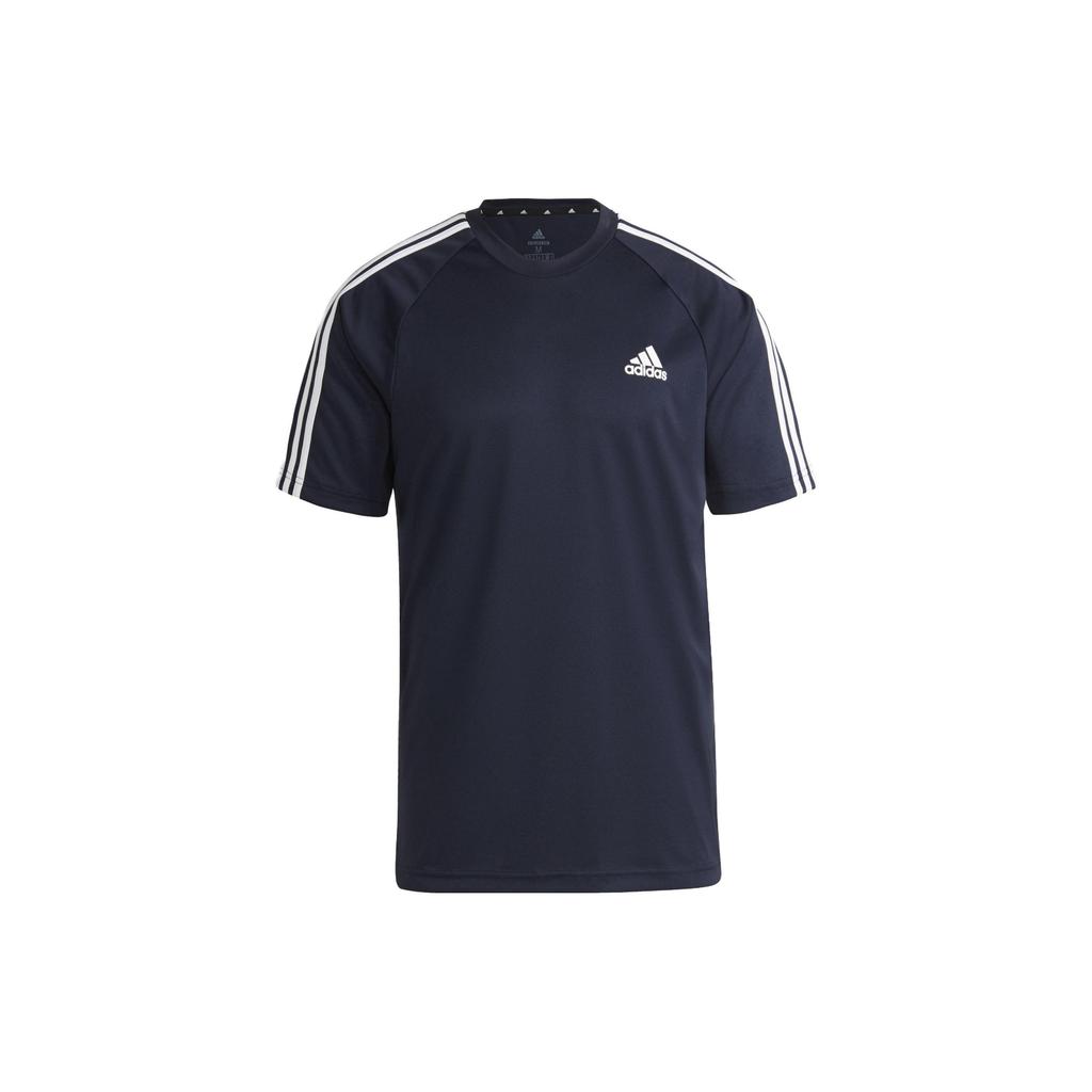 Adidas T Shirts Men's Blue Crew Neck Moderate Straight Fit H28899