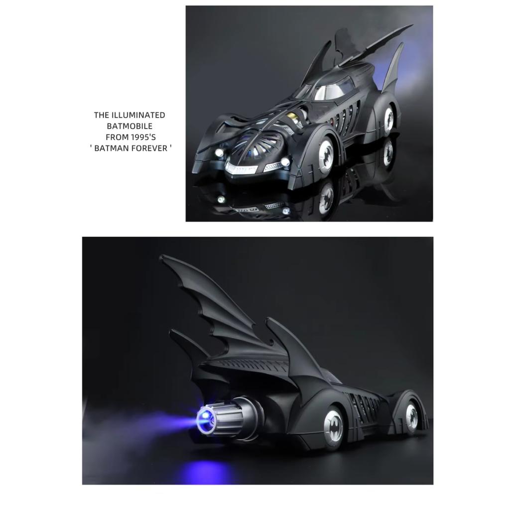 1/18 Scale Classic Movie Car Second Chariots Batmobile Alloy Concept Bat Sports Car Metal Metal Racing Car Model Sound Light Kids Toys