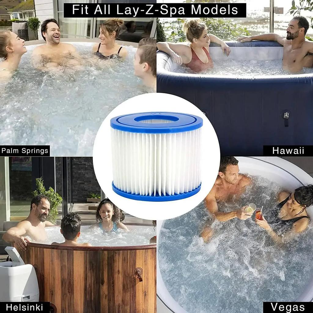 2/4Pcs New Pool Accessorie Lazy Lay-Z-Spa Filters VI Cartridge, Hot Tub Spa Swimming Pool Pool Accessories