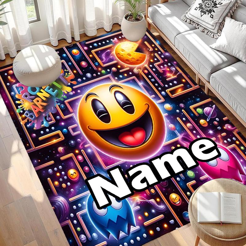 Custom Name Personalized PAC Print Carpet, Versatile Home Decor Rug, for Playroom, Apartment, Balcony, Entryway, Hallway Gift