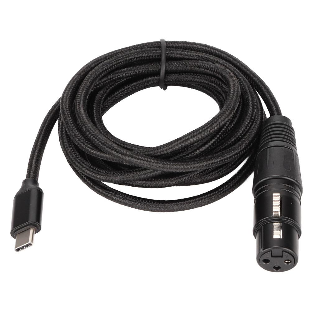 Low Noise Type C Microphone Audio Cable Plug and Play USB Mic Recording Cable  Laptop