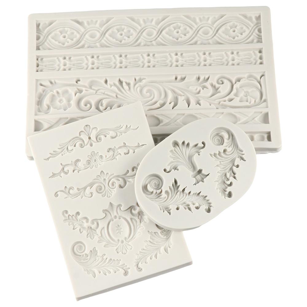 1/3pcs Grey Embossing Mould Baking Tool Cake Flower Decoration Mold  Kitchen