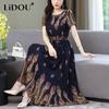 Summer Bohemian Beach Holiday Casual Dress Ladies Short Sleeve Waist Lace Up Long Robe Dresses Women Floral Print Vestidos