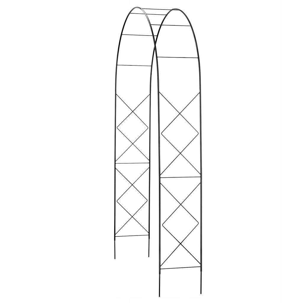 KADAX Pergola Ogrodowa metalowa Łuk Na Róże Pnącza Kwiaty Podpora Kwiatów 255cm