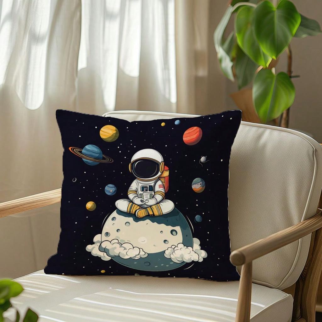 Space Astronaut Pillowcase Cartoon Planet Cushion Cover Kids Room Decor Galaxy Throw Pillow Case