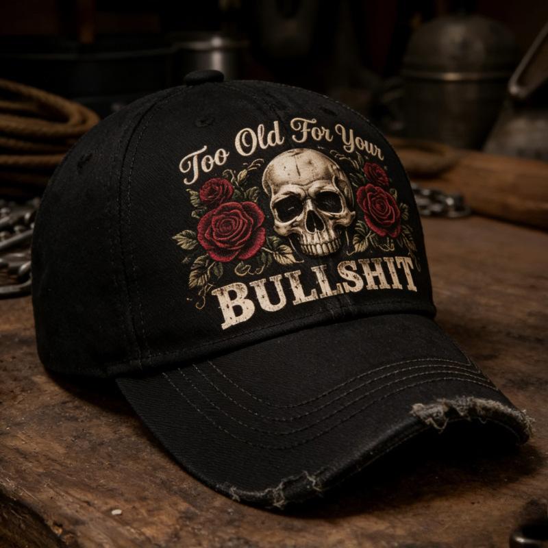 Digital all-print baseball cap, American anniversary sunscreen cap, retro old men's and women's ripped cap