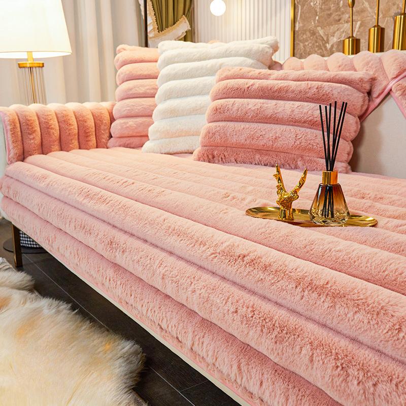 3D плюшевый коврик для дивана, зимний толстый чехол для дивана, универсальная теплая подушка, чехол для дивана, полотенце, Fundas De Sofa, пуховый меховой чехол для дивана, 3-местный