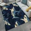 Funny Shark Pizza Rug Playful Cartoon Ocean Carpet for Teen Room Living Room Bedroom Home Decoration Carpet